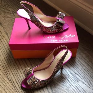 Kate Spade glitter heels